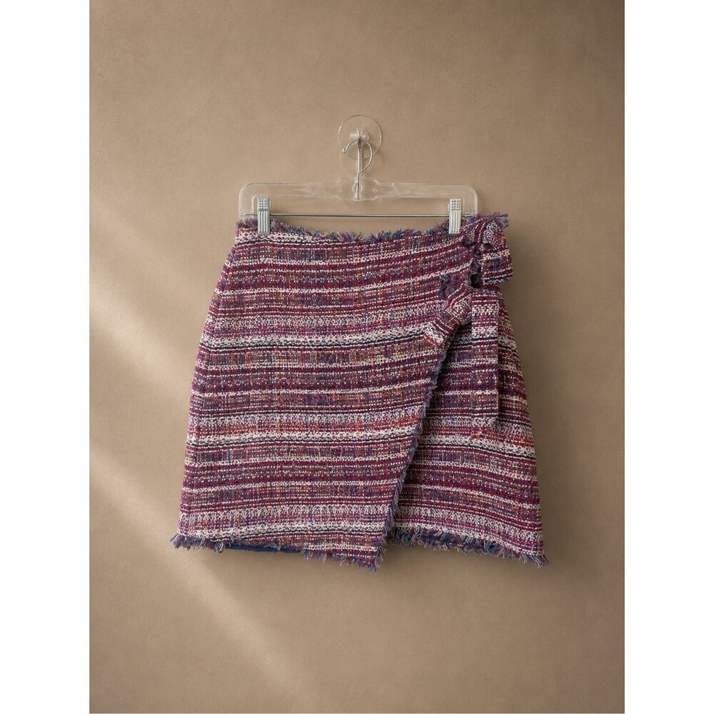 Halogen Sz 12 Multicolor Tweed Wrap Mini Skirt Nordstrom
